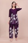 Vf 22 Slub Cotton With Embroidery Work Co Ord Set